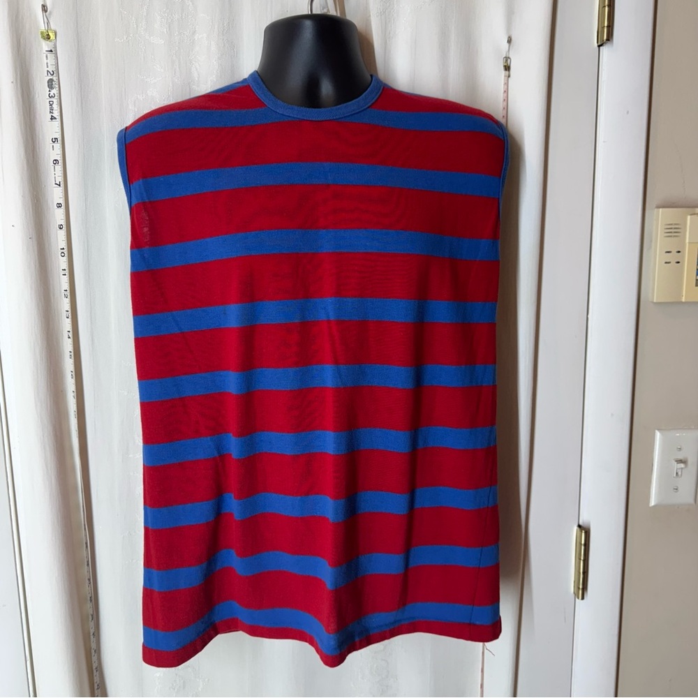 Vintage Bold Striped Sleeveless Top